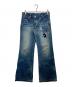 Hysteric Glamour（ヒステリックグラマー）の古着「ダメージ加工ワイドデニムパンツ　2AP-4814」｜インディゴ