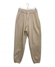 Stripes For Creative（ストライプ フォー クリエイティブ）の古着「WIDE SWEAT PANTS」｜ベージュ