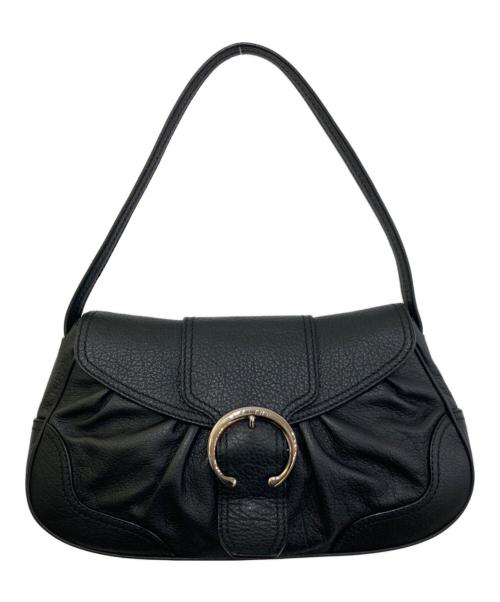 CELINE（セリーヌ）CELINE (セリーヌ) レザーワンショルダーバッグ ブラックの古着・服飾アイテム