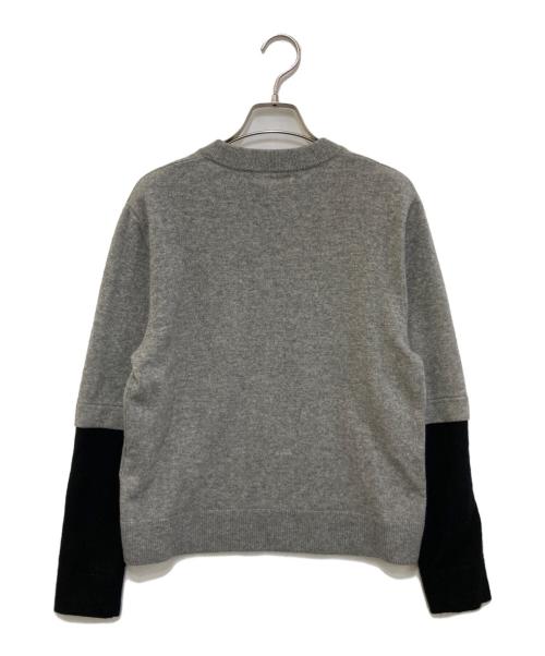 BALENCIAGA（バレンシアガ）BALENCIAGA (バレンシアガ) カシミヤレイヤードニット グレー サイズ:36の古着・服飾アイテム