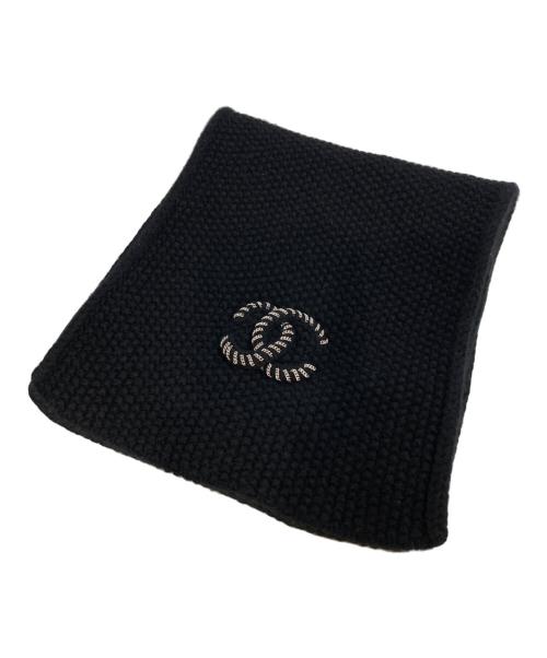 CHANEL（シャネル）CHANEL (シャネル) ココマークカシミヤマフラー ブラックの古着・服飾アイテム