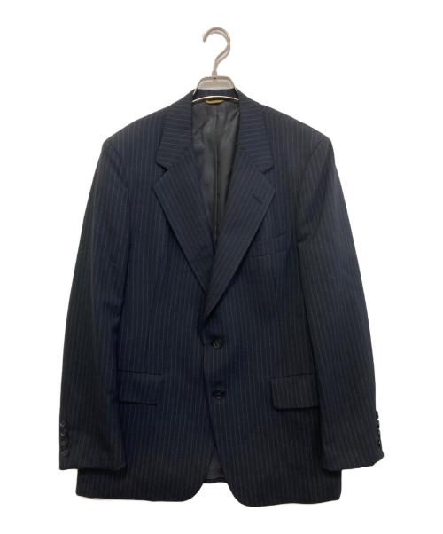 Christian Dior（クリスチャン ディオール）Christian Dior (クリスチャン ディオール) ストライプテーラードジャケット ネイビー サイズ:60の古着・服飾アイテム