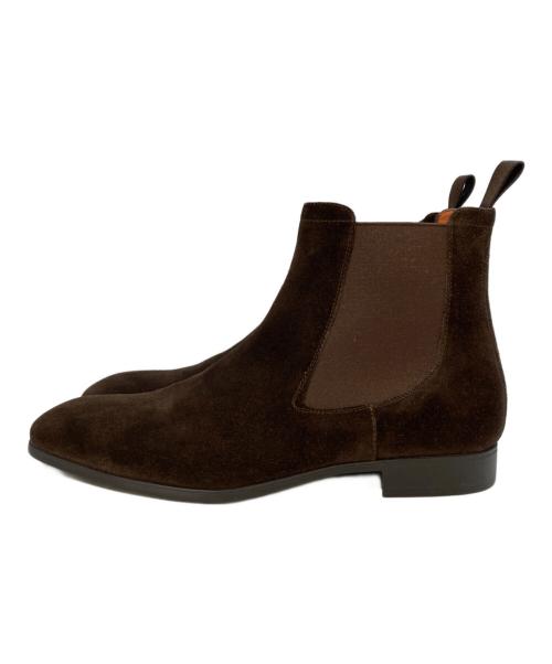 Santoni（サントーニ）Santoni (サントーニ) スウェードサイドゴアブーツ ブラウン サイズ:UK7　1/2の古着・服飾アイテム