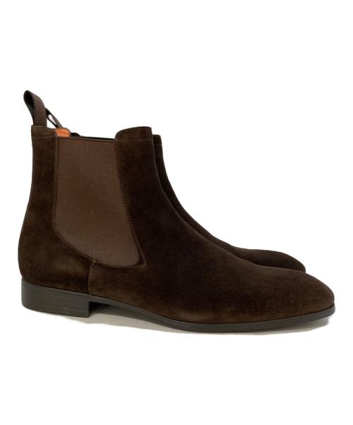 Santoni（サントーニ）Santoni (サントーニ) スウェードサイドゴアブーツ ブラウン サイズ:UK7　1/2の古着・服飾アイテム