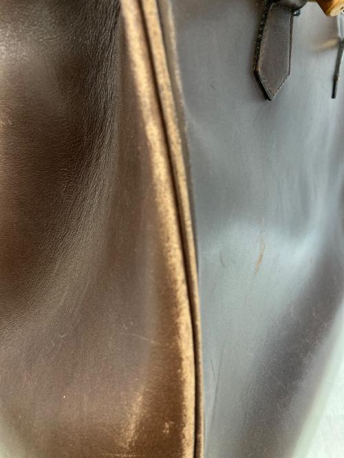 GUCCI（グッチ）GUCCI (グッチ) バンブーレザートートバッグ ブラウンの古着・服飾アイテム