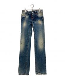 DSQUARED2（ディースクエアード）の古着「マルチカラーボタンデニムパンツ」｜ブルー