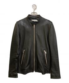 GALLIS ADDICTION（ガリスアディクション）の古着「ラムレザーシングルライダースジャケット　270701G」｜ブラック