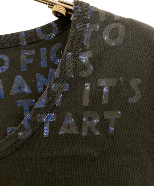 Maison Margiela（メゾンマルジェラ）Maison Margiela (メゾンマルジェラ) AIDSプリントTシャツ　S30GJ0003 ブラック サイズ:Mの古着・服飾アイテム