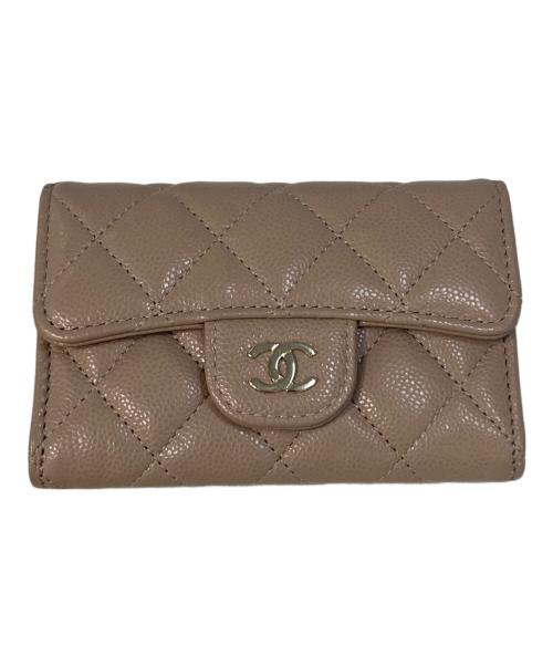 CHANEL（シャネル）CHANEL (シャネル) マトラッセ クラシック カードケース　AP0214 ベージュの古着・服飾アイテム