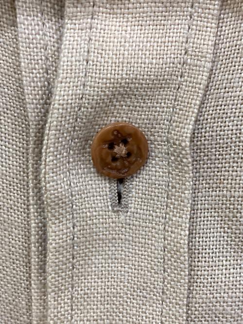 LARDINI（ラルディーニ）LARDINI (ラルディーニ) リネンジャングルアーミーシャツ ベージュ サイズ:48の古着・服飾アイテム