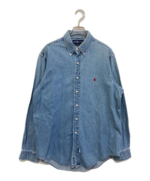 POLO RALPH LAUREN（ポロ・ラルフローレン）POLO RALPH LAUREN (ポロ・ラルフローレン) デニムシャツ インディゴ サイズ:Lの古着・服飾アイテム