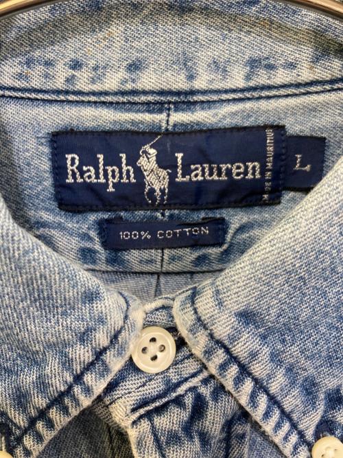 POLO RALPH LAUREN（ポロ・ラルフローレン）POLO RALPH LAUREN (ポロ・ラルフローレン) デニムシャツ インディゴ サイズ:Lの古着・服飾アイテム