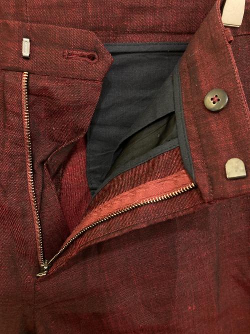 JIL SANDER（ジルサンダー）JIL SANDER (ジルサンダー) リネンモヘヤスラックス レッド サイズ:50の古着・服飾アイテム