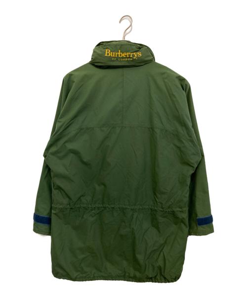 Burberry's（バーバリー）Burberry's (バーバリー) ロゴプリントコート グリーン サイズ:実寸参照の古着・服飾アイテム