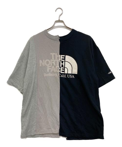 THE NORTHFACE PURPLELABEL（ザ・ノースフェイス パープルレーベル）THE NORTHFACE PURPLELABEL (ザ・ノースフェイス パープルレーベル) Asymmetry Logo Tee グレー×ブラック サイズ:XLの古着・服飾アイテム