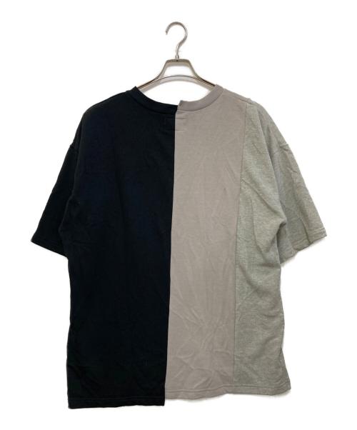 THE NORTHFACE PURPLELABEL（ザ・ノースフェイス パープルレーベル）THE NORTHFACE PURPLELABEL (ザ・ノースフェイス パープルレーベル) Asymmetry Logo Tee グレー×ブラック サイズ:XLの古着・服飾アイテム