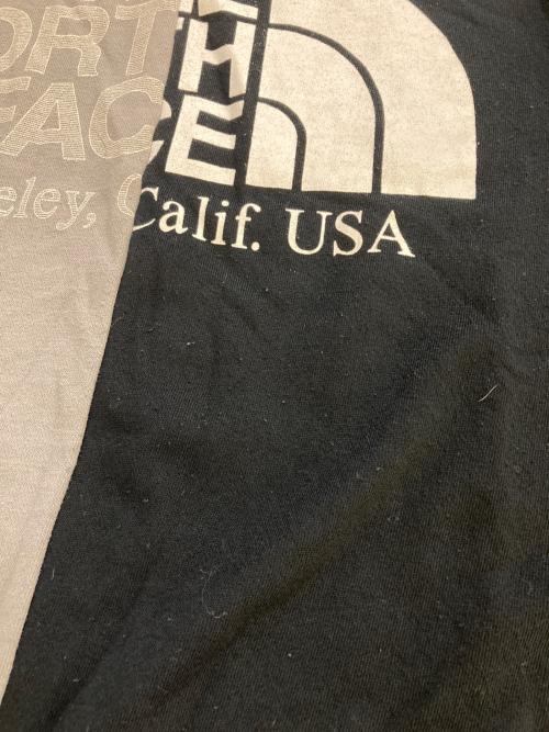 THE NORTHFACE PURPLELABEL（ザ・ノースフェイス パープルレーベル）THE NORTHFACE PURPLELABEL (ザ・ノースフェイス パープルレーベル) Asymmetry Logo Tee グレー×ブラック サイズ:XLの古着・服飾アイテム