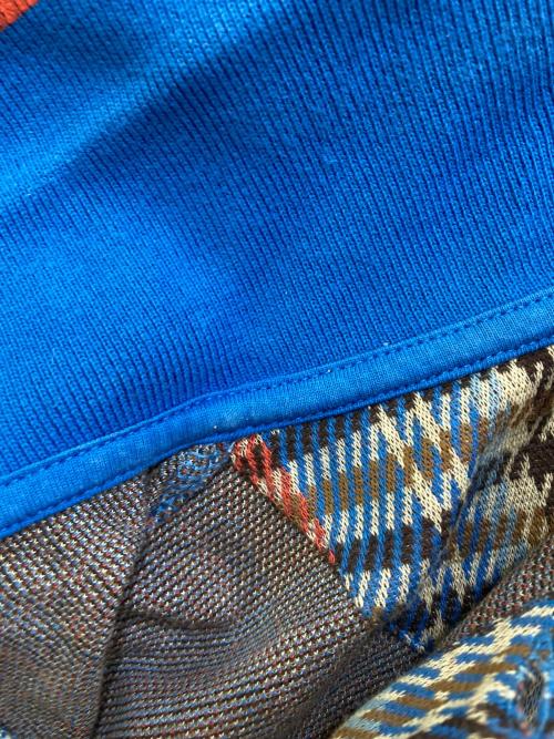 FRED PERRY（フレッドペリー）FRED PERRY (フレッドペリー) LOVERBOY (ラヴァーボーイ) Charles Jeffrey Loverboy Longline Tartan Polo Shirt ブルー サイズ:Lの古着・服飾アイテム