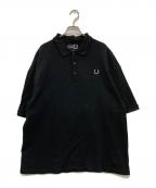 RAF SIMONS×FRED PERRYラフシモンズ×フレッドペリー）の古着「バックパッチオーバーサイズシャツ」｜ブラック