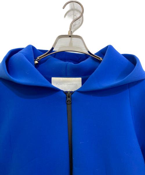 FUMITO GANRYU（フミトガンリュウ）FUMITO GANRYU (フミトガンリュウ) WATER RESISTANT PLEATED BLOUSON　Fu-1-BI-08 ブルー サイズ:3の古着・服飾アイテム