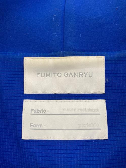 FUMITO GANRYU（フミトガンリュウ）FUMITO GANRYU (フミトガンリュウ) WATER RESISTANT PLEATED BLOUSON　Fu-1-BI-08 ブルー サイズ:3の古着・服飾アイテム
