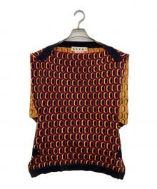 MARNI（マルニ）の古着「総柄ニットベスト　25HA002015610」｜ブラック