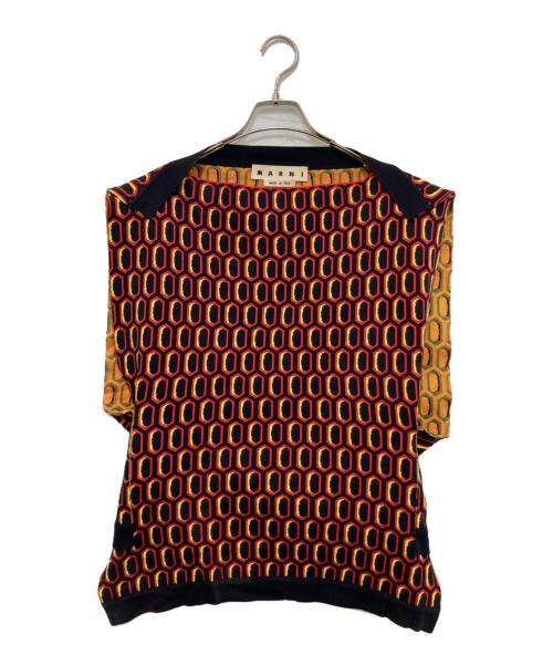MARNI（マルニ）MARNI (マルニ) 総柄ニットベスト　25HA002015610 ブラック サイズ:48の古着・服飾アイテム