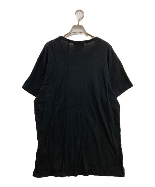 REGULATION Yohji Yamamoto（レギュレーションヨウジヤマモト）REGULATION Yohji Yamamoto (レギュレーションヨウジヤマモト) REタテ切替半袖　HG-T53-080 ブラック サイズ:3の古着・服飾アイテム