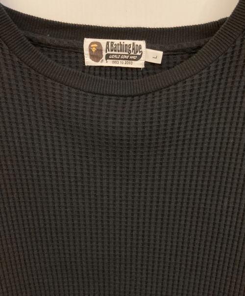 A BATHING APE（アベイシングエイプ）A BATHING APE (アベイシングエイプ) サーマルカットソー　001LTC801008X ブラック サイズ:Lの古着・服飾アイテム