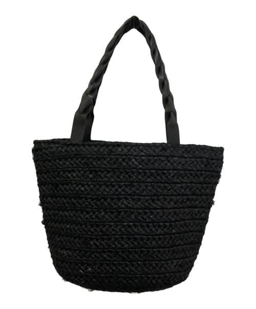 HELEN KAMINSKI（ヘレンカミンスキー）HELEN KAMINSKI (ヘレンカミンスキー) ラフィア/レザートートバッグ ブラックの古着・服飾アイテム