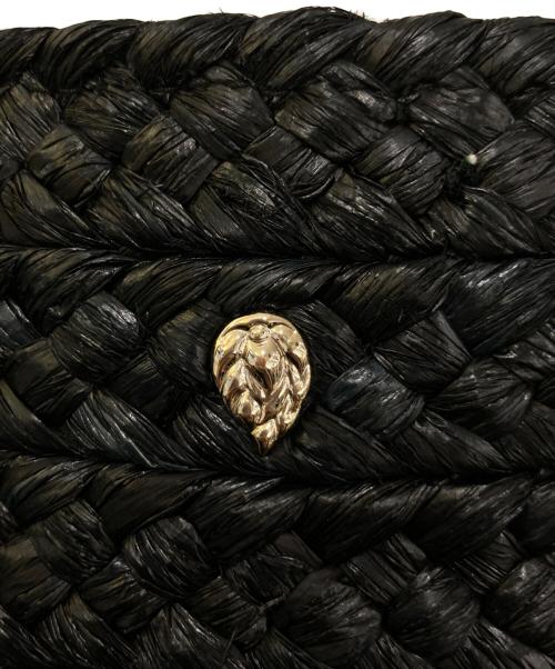 HELEN KAMINSKI（ヘレンカミンスキー）HELEN KAMINSKI (ヘレンカミンスキー) ラフィア/レザートートバッグ ブラックの古着・服飾アイテム