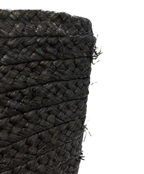 HELEN KAMINSKI（ヘレンカミンスキー）HELEN KAMINSKI (ヘレンカミンスキー) ラフィア/レザートートバッグ ブラックの古着・服飾アイテム