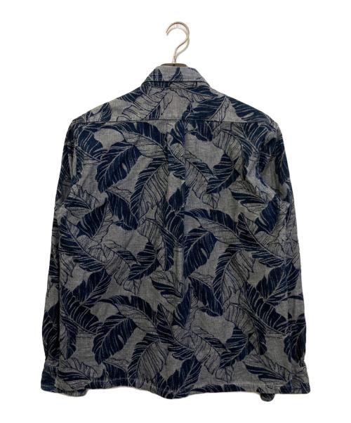 Sun Surf（サンサーフ）Sun Surf (サンサーフ) トロピカルリーフ柄ジャガードボタンダウンシャツ ブルー サイズ:Lの古着・服飾アイテム