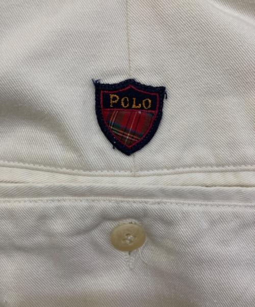 POLO RALPH LAUREN（ポロ・ラルフローレン）POLO RALPH LAUREN (ポロ・ラルフローレン) タックチノパン ホワイト サイズ:W34の古着・服飾アイテム