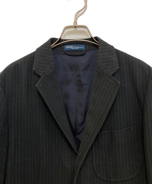POLO RALPH LAUREN（ポロ・ラルフローレン）POLO RALPH LAUREN (ポロ・ラルフローレン) ピンストライプ3Bジャケット ブラック サイズ:38の古着・服飾アイテム