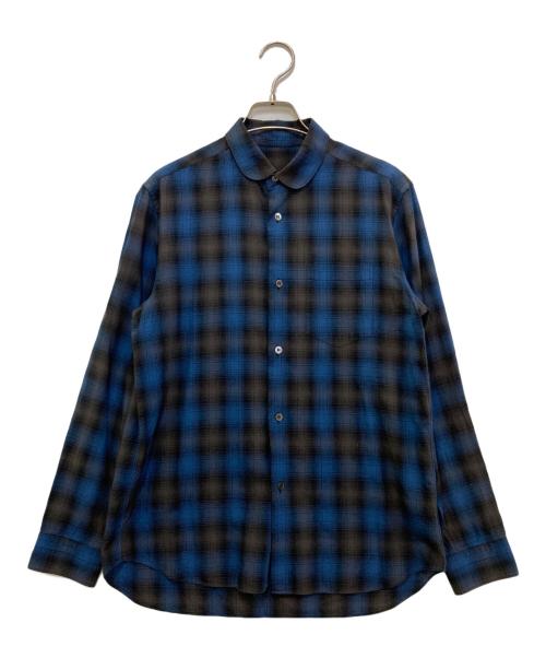 COMME des GARCONS（コムデギャルソン）COMME des GARCONS (コムデギャルソン) 丸襟チェックシャツ　EF-B004 ブルー サイズ:Sの古着・服飾アイテム