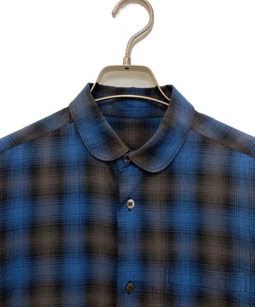 COMME des GARCONS（コムデギャルソン）COMME des GARCONS (コムデギャルソン) 丸襟チェックシャツ　EF-B004 ブルー サイズ:Sの古着・服飾アイテム