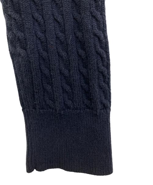 POLO RALPH LAUREN（ポロ・ラルフローレン）POLO RALPH LAUREN (ポロ・ラルフローレン) コットンケーブルニットカーディガン ネイビー サイズ:Lの古着・服飾アイテム