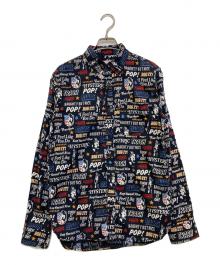 Hysteric Glamour（ヒステリックグラマー）の古着「総柄シャツ　0241AH05」｜ネイビー