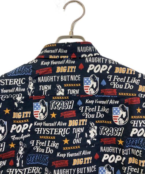 Hysteric Glamour（ヒステリックグラマー）Hysteric Glamour (ヒステリックグラマー) 総柄シャツ　0241AH05 ネイビー サイズ:Mの古着・服飾アイテム