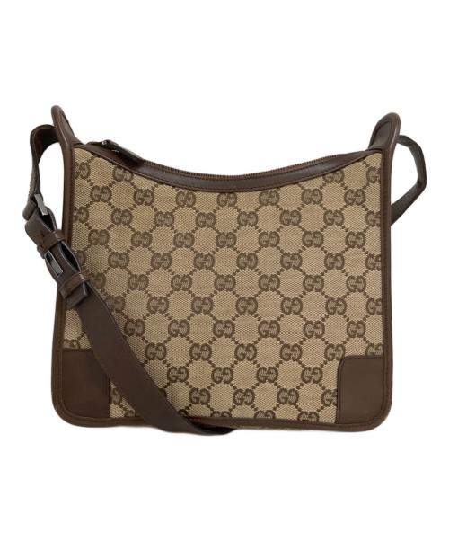 GUCCI（グッチ）GUCCI (グッチ) GGキャンバスワンショルダーバッグ　001・4206 ブラウンの古着・服飾アイテム
