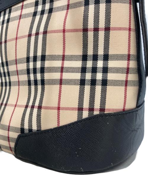 BURBERRY（バーバリー）BURBERRY (バーバリー) ノバチェックワンショルダーバッグ ブラック×ベージュの古着・服飾アイテム