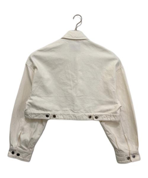 PRADA（プラダ）PRADA (プラダ) クロップドデニムブルゾン　GFB279 S212 ベージュ サイズ:38の古着・服飾アイテム