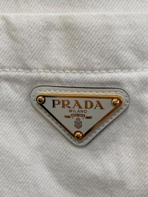 PRADA（プラダ）PRADA (プラダ) クロップドデニムブルゾン　GFB279 S212 ベージュ サイズ:38の古着・服飾アイテム