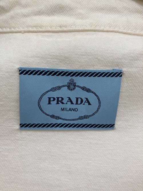 PRADA（プラダ）PRADA (プラダ) クロップドデニムブルゾン　GFB279 S212 ベージュ サイズ:38の古着・服飾アイテム