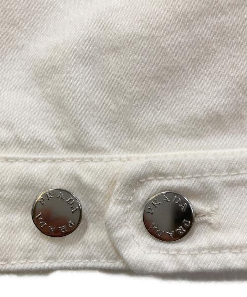 PRADA（プラダ）PRADA (プラダ) クロップドデニムブルゾン　GFB279 S212 ベージュ サイズ:38の古着・服飾アイテム