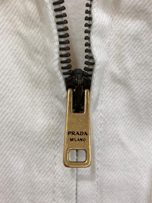 PRADA（プラダ）PRADA (プラダ) クロップドデニムブルゾン　GFB279 S212 ベージュ サイズ:38の古着・服飾アイテム