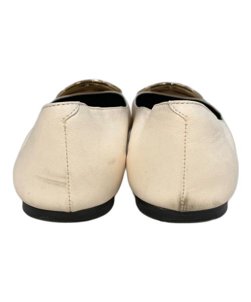 Roger Vivier（ロジェ ヴィヴィエ）Roger Vivier (ロジェ ヴィヴィエ) Leather Buckle Ballet Flats ベージュ サイズ:37の古着・服飾アイテム
