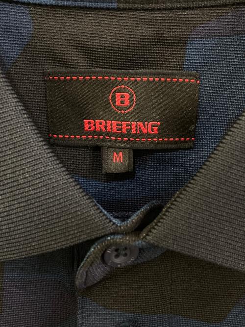 BRIEFING（ブリーフィング）BRIEFING (ブリーフィング) カモ柄ポロシャツ ネイビー サイズ:Mの古着・服飾アイテム