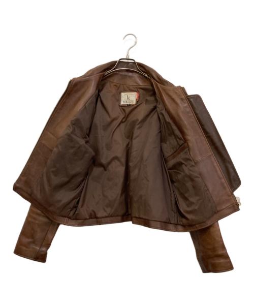 MAGUS（-）MAGUS (-) シングルライダースジャケット ブラウン サイズ:40の古着・服飾アイテム